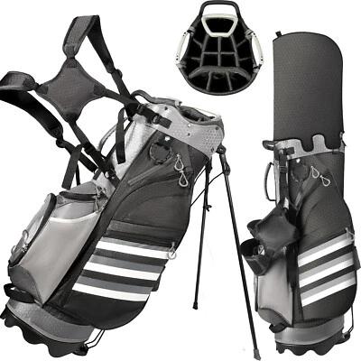 14 Way Top Dividers Golf Stand Bag w/Stand 6 Pockets, Dual Strap Rain Hood - Image 1 of 4