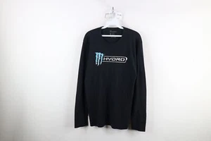Vtg Monster Energy Drink Hydro Mens L Thermal Waffle Knit Long Sleeve T-Shirt - Picture 1 of 12
