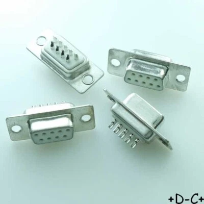 Connecteur D-SUB 9 broches femelle a souder sur fils (lot de 4)