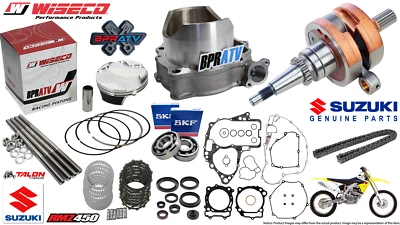 Suzuki RMZ450 RMZ 450 Complete Rebuild Kit OEM Crankshaft Cylinder Piston '15-24 - Изображение 1 из 4