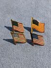 Vintage Lapel Pin (A46) 4 AMERICAN FLAGS