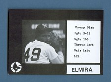 1987 Cain ELMIRA Pioneers Black #22 JOHNNY DIAZ