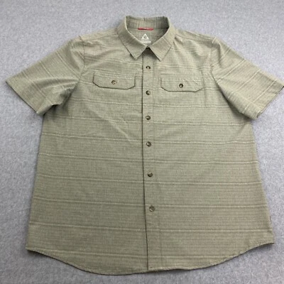Gerry Shirt Mens Large Button Up Short Sleeve Fishing Hiking Outdoor Green Logo - Image 1 of 4