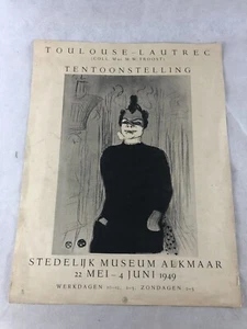 Toulouse Lautrec 1949 Exhibition Poster, Stedelijk Museum, Alkmarr Netherlands - Picture 1 of 8