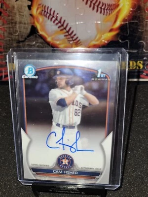 2023 Bowman Draft Chrome Cam Fisher Auto Astros - Image 1 of 2