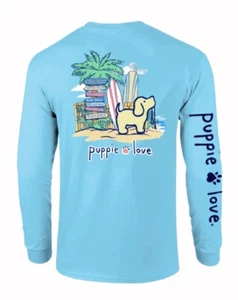 Puppie Love Dog Beach Pup Long Sleeve T-Shirt NEW Fast Free Ship - Picture 1 of 7