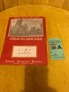 Teatro Reale Dell Opera Terme DiCaracalla Estate Musicale Romana W/Ticket 1945 - Picture 1 of 12