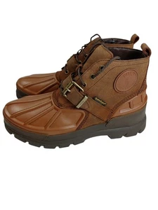POLO RALPH LAUREN Botas Oslo Cuero Bajo Para Hombre 10.5 D Impermeables Exterior Marrón - Imagen 1 de 9