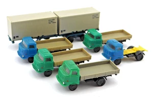 Berlinplast IFA W 50 (5 Stück) LKW 1:120 TT DDR Pritsche und Sattelzug Konvolut - Picture 1 of 2