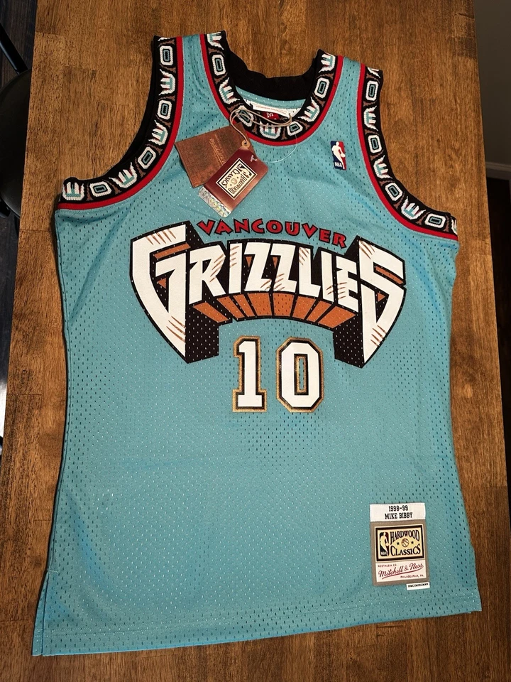 Camiseta deportiva retro Mike Bibby Vancouver Grizzlies verde azulado [mediana nueva con etiquetas] Foto 1 de 3