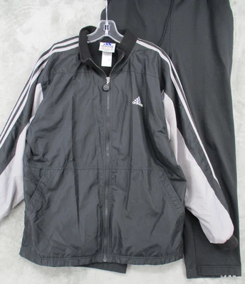 De colección Adidas Traje de Pista Para Hombres Pequeño Logo Chaqueta Pantalones 3 Rayas Atlético Negro Foto 1 de 4