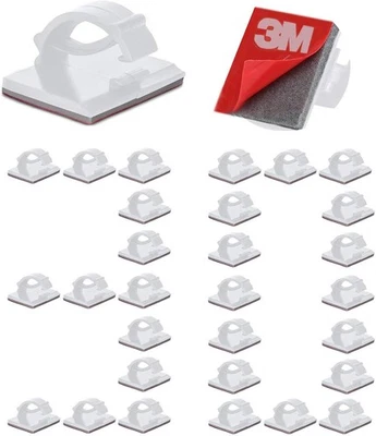 3M Clips de Cable Autoadhesivo Organizador de Cable, Soporte de Alambre Abrazadera Gestión Adhesivo Foto 1 de 4