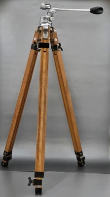 TRÍPODE THALHAMMER LOS ANGELES CA MADERA Y ALUMINIO 24" A 50" VINTAGE MUY BONITO Foto 1 de 4