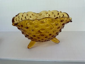 Vintage Fenton Amber Hobnail Compote Candy Dish. 5.5” - Picture 1 of 4