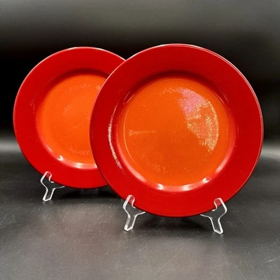 Waechtersbach весело заводской MAGMA красный оранжевый 11» обеденные тарелки комплект/2 Германия - Изображение 1 из 4
