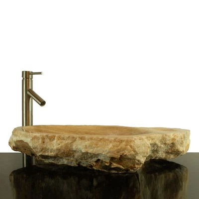 Onyx Marble Counter Top Vanity Vessel Sink with Soap Dish ONXTDD-07 - Image 1 of 4