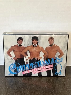 VTG Chippendales Dancers Two Sided Jigsaw Puzzle 500 Pieces SEALED NOS🔥 - Image 1 of 4