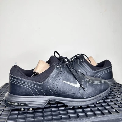 Nike Golf Men's Leather Golf Shoes Black Size 9 - Image 1 of 4