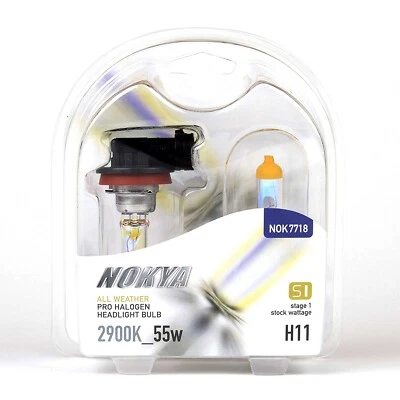 Nokya H11 All Weather S1 55W Halogen Headlight Fog Light Bulb NOK7718 1 Pair - Image 1 of 4