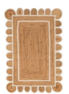 Jute Rug Rectangle Latest Design Handmade Area Rug for Living Room Doormat - Picture 1 of 5