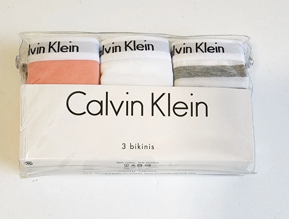 Calvin Klein Carousel Bikini Panty 3 Pack Multi QD3588 Sz XL - NWT - Image 1 of 1