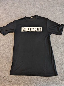 Rare WWE Tryout 2021 Worn Participant Black Shirt SPORT TEK Medium #24 - Picture 1 of 8