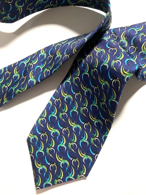 EMILIO PUCCI FIRENZE VINTAGE ONDAS CORBATA PATRÓN ARTÍSTICO CORBATA PASTEL IT... - Imagen 1 de 4