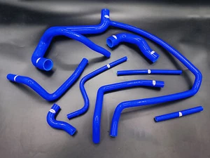 4 PLY Silicone Radiator Coolant Hoses fit Land Rover Defender 300TDI RHD Blue - Picture 1 of 4