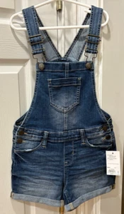 New Girl's SO Denim Cuffed Shortalls, Size 8, $34.00 - Picture 1 of 4
