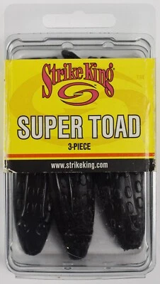 3 piezas Strike King 4" Super Toad STOAD-210WM negro CD100.1 Foto 1 de 2