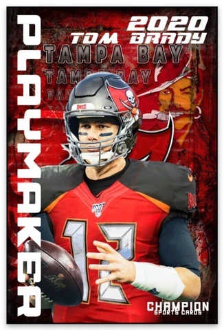 Tampa Bay Buccaneers Tom Brady 2020 Football Card Style MAGNET Cover