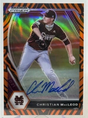2021 Panini Prizm Draft Picks Tiger Stripe Auto Prizm /25 Christian Macleod PDP - Image 1 of 2