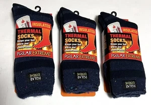 Polar Extreme Men's Insulated Thermal Winter Socks 3 Pairs Shoe Size 6-12 - Picture 1 of 7