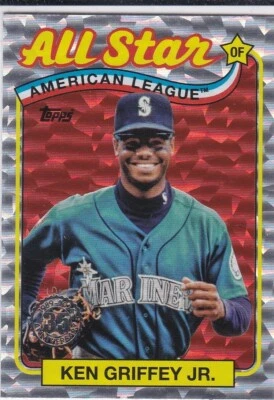 KEN GRIFFEY JR. Topps ALL-STAR DISEÑO VINTAGE $$ PLATA VARIACIÓN HIELO ¡Marineros! Foto 1 de 2