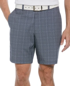 PGA Tour Men Check Print Performance 8" Golf Shorts Caviar Size 42X8 - Picture 1 of 1