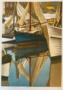 Litografía Marcel Charles Laurent Salinas (francés 1913-2010) Honfleur 1975 - Imagen 1 de 6