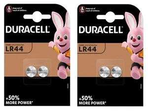 4 x DURACELL LR44 1.5V ALKALINE CELL BATTERY A76 AG13 SR44 GPA76 - 23% DISCOUNT - Picture 1 of 5