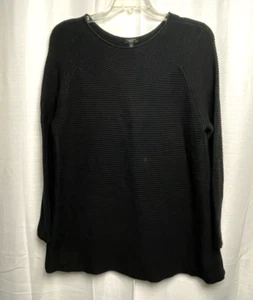 Suéter Talbots Mujer Horizontal Acanalado Peso Pesado Tejido Talla 1X Negro B*H - Imagen 1 de 5