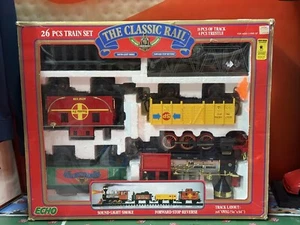 1990 - Vintage "Echo" The Classic Rail 26 pcs Train Set - Open Box - Picture 1 of 5