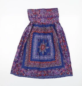 New Look Womens Blue Cotton Blend Size 10 - Picture 1 of 10