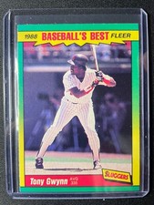1988 Fleer Baseball's Best Sluggers vs. Pitchers Tony Gwynn #17 of 44 Padres!!!