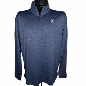 OXFORD AMERICA 1/4 Zip Pullover Shirt Mens Large Blue Golf Active Wicking Casual - Picture 1 of 8