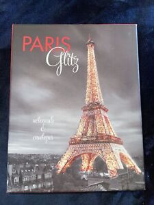 20 Blank Note Cards Glitter Picturesque Paris Glitz w/19 envelopes Incomplete