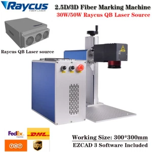 Raycus QB 2.5D/3D 300*300mm Fiber Laser Marking Machine EZCAD3 Software Embossed - Bild 1 von 13