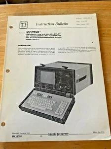 Square D, Instruction Bulletin Sy/Max Class 8010,type spr-200+, 30598-165-01 - Picture 1 of 6