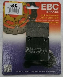 Pastillas de freno de disco trasero orgánicas EBC (1 juego) se adaptan a SUZUKI GS500 (1989 a 2008) - Imagen 1 de 4