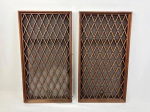 Pair Of Vintage Pioneer CS-77 Wood Lattice Speaker Grills READ - Picture 1 of 20