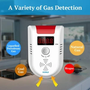 KERUI GD13 Alarm Gas Detector LPG Digital LED Display Wireless Detector - Picture 1 of 6