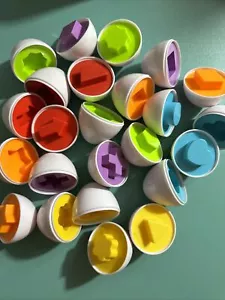 Matching Eggs for Toddlers 12 Pcs Set Color & Shape Egg Puzzle Toys Montessori - Picture 1 of 5