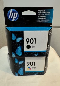 Oryginalny zestaw wkładów atramentowych HP 901 Color & Black do HPJ4500 J4580 4680 EXP. 2017 - Zdjęcie 1 z 2
